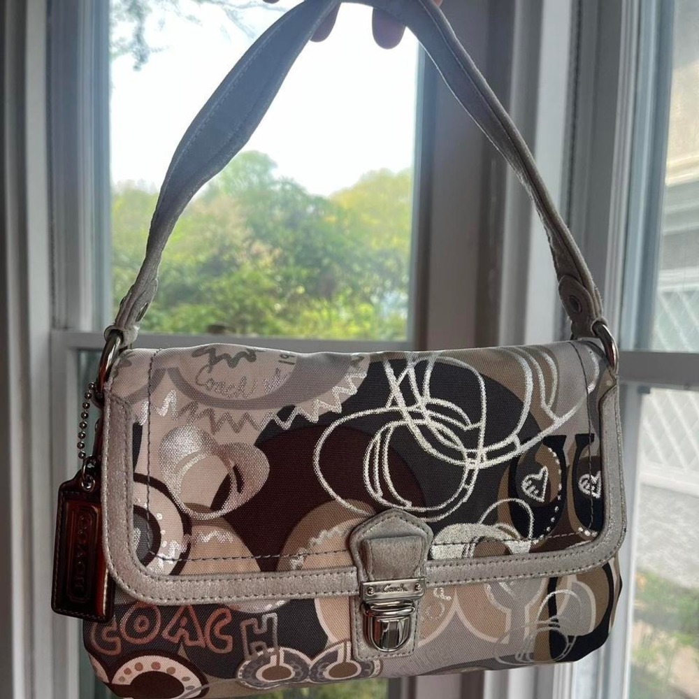 Y2K 2000s Coach Poppy Layla Monogram Shoulder bag / Handbag